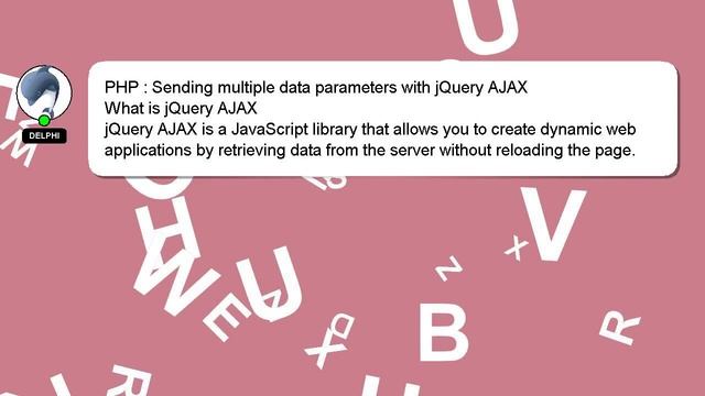PHP : Sending multiple data parameters with jQuery AJAX смотреть онлайн