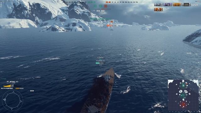 Tier X German BB (Großer Kurfürst) - 2nd Gameplay from free camera смотреть онлайн