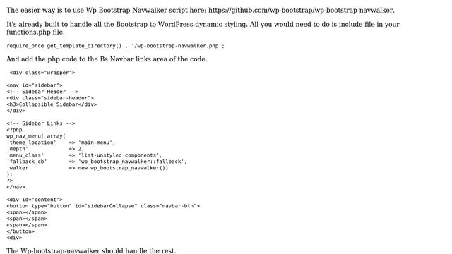 Wordpress: Convert a custom bootsrap based menu to wordpress nav walker смотреть онлайн