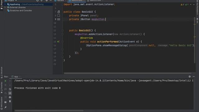 How to Make a Basic Java GUI using Swing and GUI forms in IntelliJ Idea смотреть онлайн