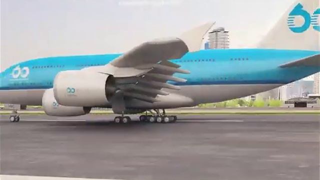 посадка A380, 3d max 2009, Vray смотреть онлайн