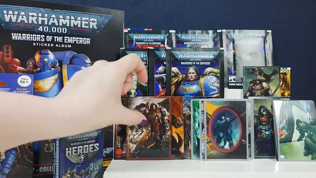 WARHAMMER 40K STICKER ALBUM! Warriors Of Emperor Starter Pack And Multiset Limited Edition Cards