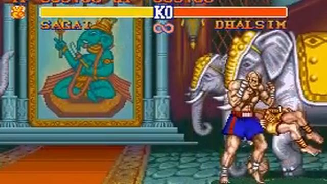 Street Fighter 2 Champion Edition (SNES) Sagat Gameplay смотреть онлайн