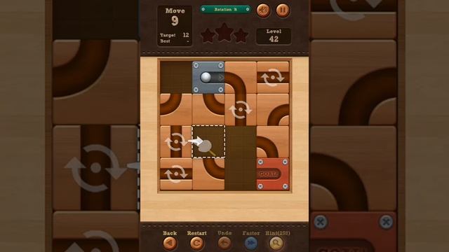 Roll the Ball slide puzzle Rotation B Pack Level 42 Solution смотреть онлайн