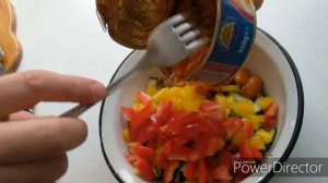 Салат с тунцом и фасолью (постный)