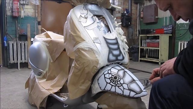 The scooter paint. Покраска скутера. смотреть онлайн