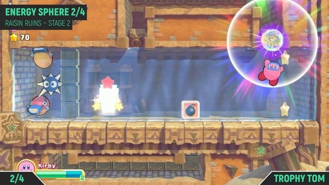 All Energy Spheres - Raisin Ruins - Stage 2-2 - Kirby's Return To Dreamland Deluxe смотреть онлайн