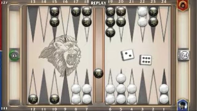 Backgammon Masters Android app: "Money" game against a "Lion" смотреть онлайн