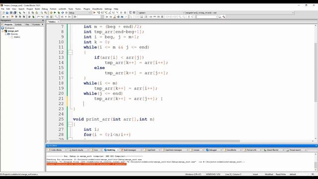 075 Sorting merge sort On log n Implementation смотреть онлайн