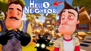 ШОУ ПРИВЕТ СОСЕД!МАШИНА СБИВАЕТ ДВЕСТИ КОРОБОК!ИГРА HELLO NEIGHBOR ВОРУЕМ ВЕЩИ У СОСЕДА!ПРИКОЛЫ 2019