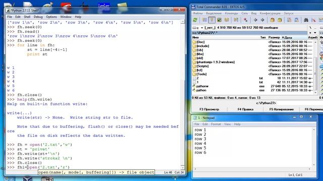 py028 Питон работа с файлами смотреть онлайн