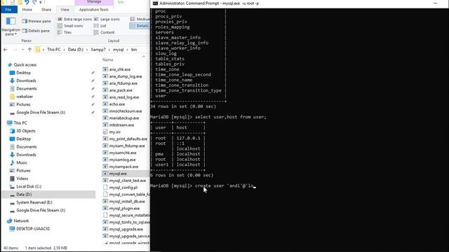 Database Mysql Menggunakan Command Prompt CMD смотреть онлайн