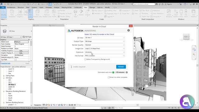 How to Render in Cloud in Revit 2019 Tutorial смотреть онлайн