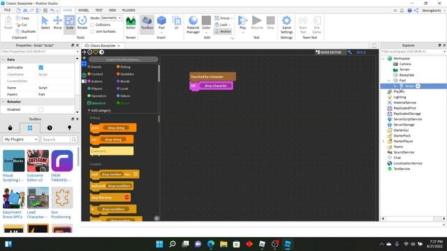 Roblox Visual Scripting! (HOW TO DOWNLOAD) смотреть онлайн