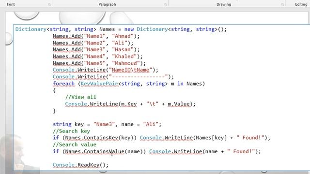 052 اساسيات في c sharp و استخدام Dictionary و Add و Remove و ContainsValue و Clear و Contai смотреть онлайн