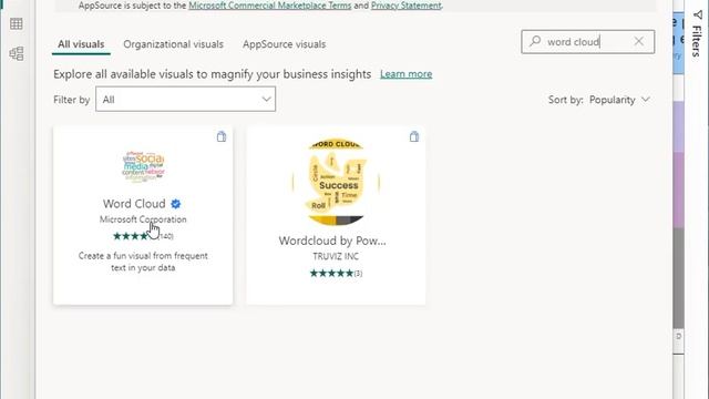 Adding a new data visualistion (word cloud) to your Microsoft PowerBI Desktop. смотреть онлайн