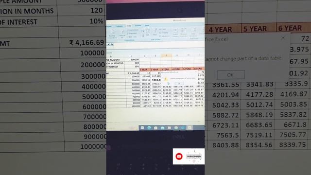 ??CAN'T CHANGE PART OF A DATA TABLE PROBLEM IN EXCEL ?? смотреть онлайн