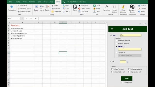Excel quickly Insert Text Before Or After In Cells смотреть онлайн