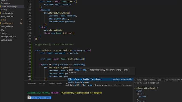 authorization user or login user with mongodb and express(back-end NodeJS) смотреть онлайн