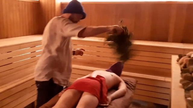 Протирочка берёзкой в русской бане. смотреть онлайн