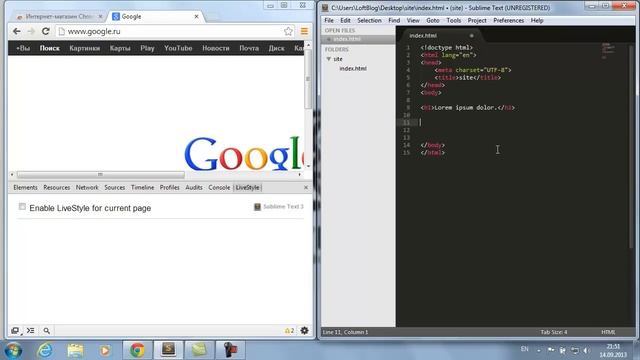 Sublime text - livestyle emmet (русский язык) смотреть онлайн
