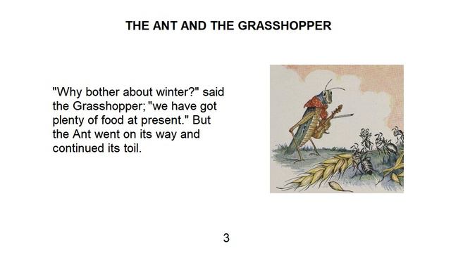 The Ant And The Grasshopper Audiobook With Text