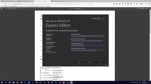 (F2017) Database Fundamentals - Installing SSE and SSMS смотреть онлайн