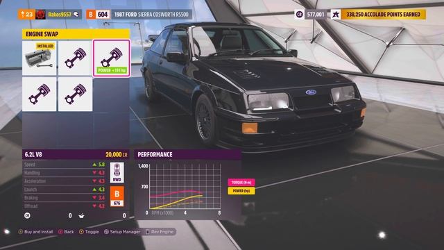 Forza Horizon 5 | 1987 FORD SIERRA - engine swap sound смотреть онлайн
