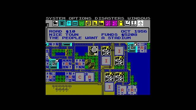 Playing SimCity on ZX Spectrum +3e (+3 disk game version), part 2 of 2 смотреть онлайн