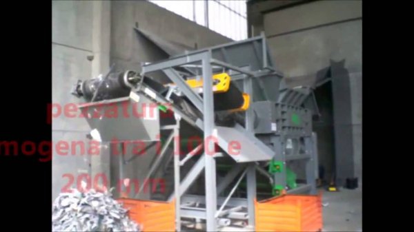 Измельчение и очистка алюминия с помощью THOR WG. http://www.netmus.ru