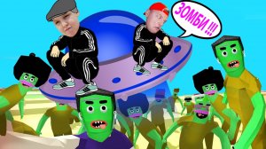 ГОПНИК против ЗОМБИ на Летающей Тарелке в секретной лаборатории ЧАСТЬ 2