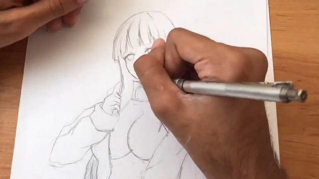 Drawing ecchi anime | drawing Hinata Hyuga time lapse смотреть онлайн