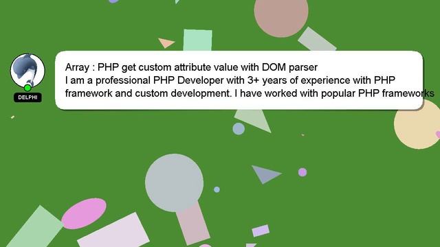 Array : PHP get custom attribute value with DOM parser смотреть онлайн