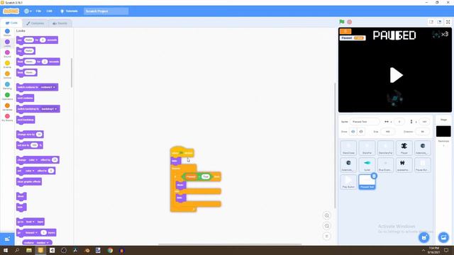 How To Make a Pause Button in Scratch | Scratch 3.0 Tutorial смотреть онлайн