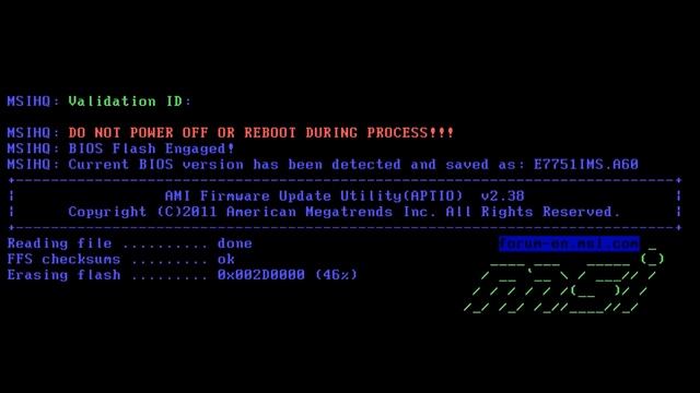 Flash and Update Bios MSI Z77 GD65 смотреть онлайн
