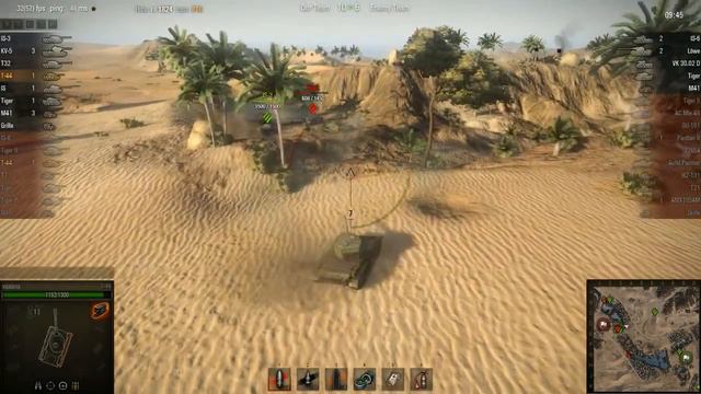 WOT Sand River T 44 5 frags Defender смотреть онлайн