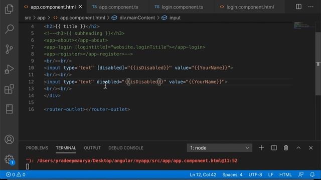 Property Binding Vs Interpolation | Angular 10 Tutorials in Hindi | Part-12 | #withMe смотреть онлайн