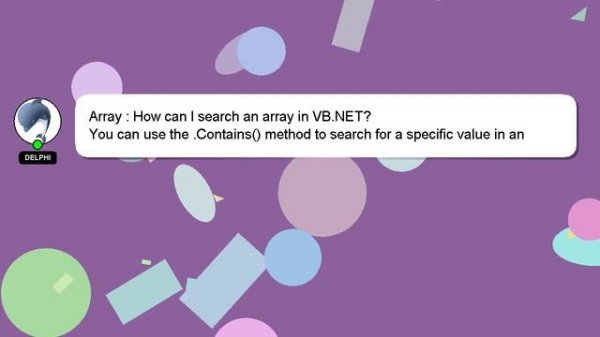 Array : How can I search an array in VB.NET?