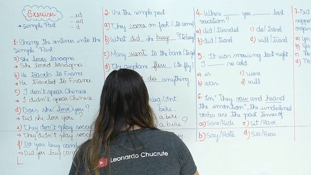 inglês - Simple Past - Exercícios смотреть онлайн