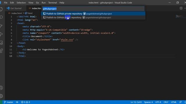 How to configure Visual Studio Code to github | Upload project on github смотреть онлайн