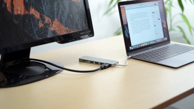 USB Type-Cハブ（HDMI出力・MacBook/Windows対応・充電対応・USB3.0 3ポート・SD/microSDカードリーダー付き）400-HUB056GPD/SPD