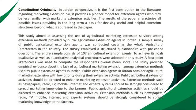 An Assessment of the use of Agricultural Marketing Extension among Extension Methods Insight from J смотреть онлайн