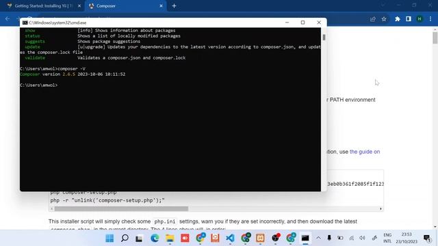 How to install Yii2 with composer part 1 смотреть онлайн