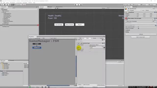 Create a Fun Life Simulator Game using playMaker & Unity - Lesson 3: Create Your First State Machin смотреть онлайн