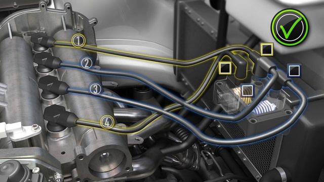 [RU] Конфигурация проводов для модуля зажигания 4-цилиндрового двигателя смотреть онлайн