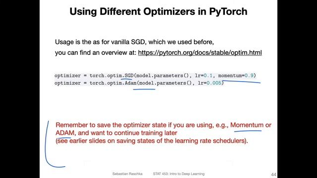 L12.5 Choosing Different Optimizers in PyTorch смотреть онлайн