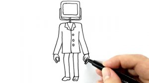 Skibidi toilet, How to draw a big TV MAN