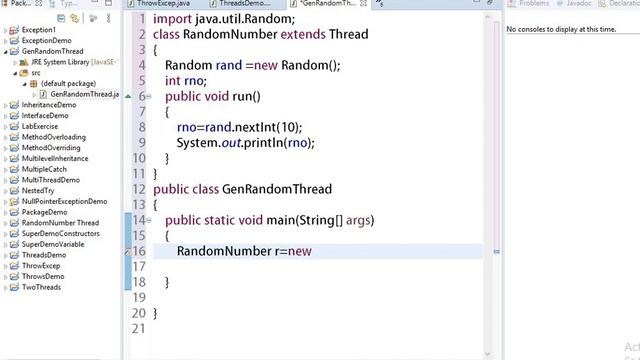 Thread to generate Random Numbers in Java смотреть онлайн