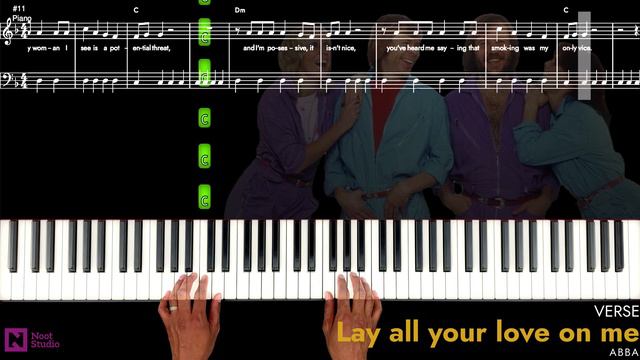 ABBA - Lay all your love on me | PIANO TUTORIAL | BEGINNER смотреть онлайн