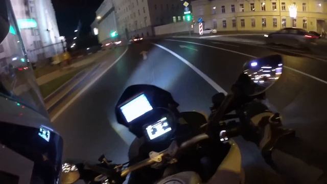Ducati Multistrada 1200S In The Center Of Moscow At Night